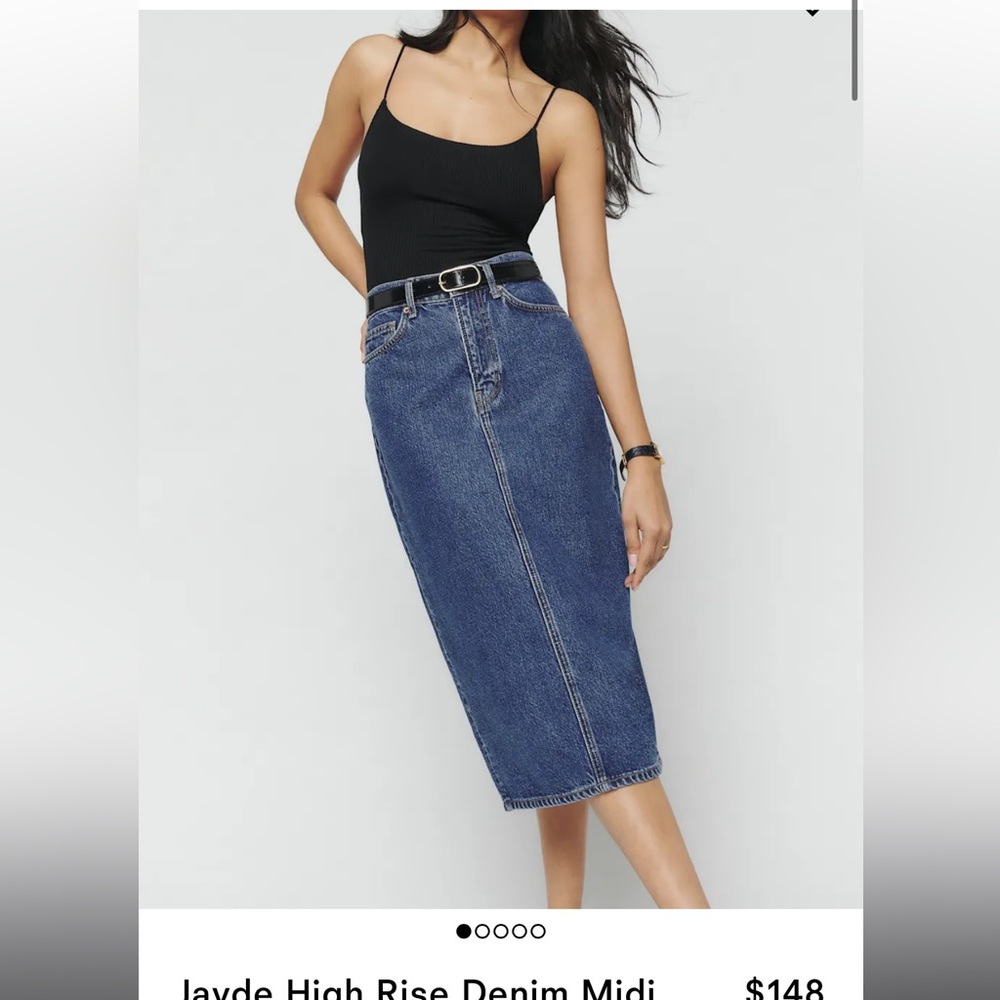 NWT HP ☀️Reformation Jayde High Rise skirt (29)